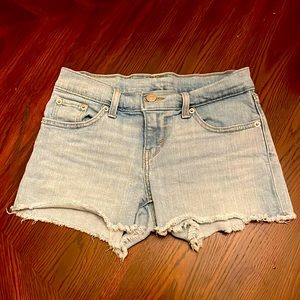 501 Levi Strauss & Co. cut off denim shorts.